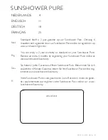 Preview for 3 page of Sunshower PURE p893 Instructions For Use Manual