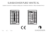 Sunshower PURE WHITE XL Installation Manual Part предпросмотр