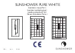 Sunshower PURE WHITE Installation Manual Part предпросмотр