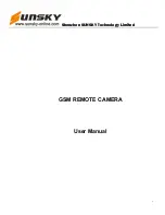 Sunsky GSM REMOTE CAMERA User Manual предпросмотр