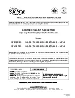 SunStar SPS 100-L5 Installation And Operation Instructions Manual preview