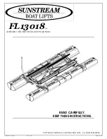 Sunstream BOAT LIFTS FL13018 Assembly And Installation Manual предпросмотр