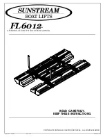 Sunstream BOAT LIFTS FL6012 Assembly And Installation Manual preview