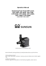 Preview for 1 page of SunSun 50964 Operation Manual