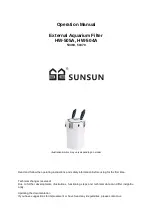 SunSun HW-504A Operation Manual preview