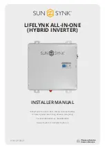 SunSynk LIFELYNK ALL-IN-ONE Installer Manual предпросмотр