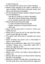 Предварительный просмотр 17 страницы Suntec Wellness HOME Essentials BBQ-9479 Instruction Manual