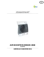 Предварительный просмотр 1 страницы Suntec Wellness Klimatronic 2000 AIR BOOSTER DESIGN Instruction Manual