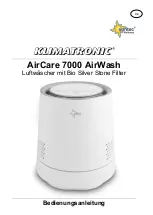 Suntec Wellness KLIMATRONIC AirCare 7000 AirWash Manual preview