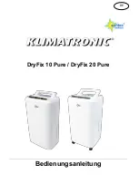 Suntec Wellness Klimatronic DryFix 10 Pure Instruction Manual preview