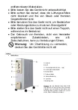 Preview for 8 page of Suntec Wellness Klimatronic Heat Safe 1000 PTC-Turbo Manual