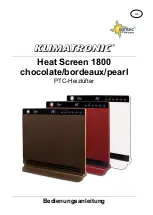 Preview for 5 page of Suntec Wellness KLIMATRONIC Heat Screen 1800 Instruction Manual