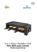 Suntec Wellness RAC-8625 pizza raclette Instruction Manual предпросмотр