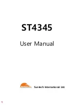 Предварительный просмотр 1 страницы SunTech ST4345 User Manual