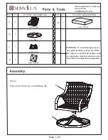 Предварительный просмотр 2 страницы SUNVILLA Solivita Aluminum Cushioned Swivel Chair Assembly Instructions