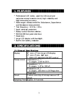 Preview for 3 page of SUNWE LCR-9073A Operation Manual