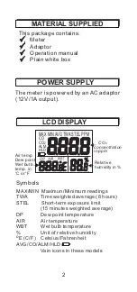 Предварительный просмотр 3 страницы Supco IAQ50 Operation Manual