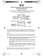 Предварительный просмотр 2 страницы Supco TA44 User Manual