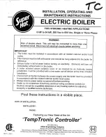 Super Hot 12TC Installation, Operating And Maintenance Instructions preview