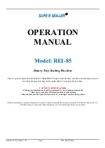 Предварительный просмотр 1 страницы Super Sealer REI-85 Operation Manual