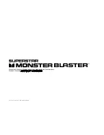 Предварительный просмотр 1 страницы Super Star MONSTER BLASTER Manual And Warranty