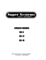 Super Systems DO-12 Owner'S Manual preview