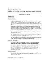 Preview for 3 page of Super Systems DPC2500 Product Manual