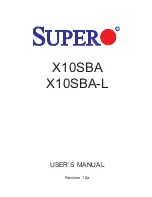 Preview for 1 page of Super X10SBA User Manual