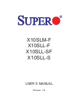 Super X10SLL-F User Manual preview