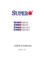 Preview for 1 page of Super X8DT6 User Manual