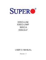 Preview for 1 page of Super X9SCA User Manual