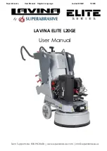 Superabrasive LAVINA ELITE L20GE User Manual предпросмотр