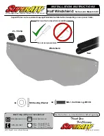 Предварительный просмотр 1 страницы SuperATV Half Windshield Installation Instructions