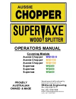 Superaxe WS300 Operator'S Manual preview