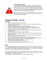 Preview for 21 page of Superaxe WS300 Operator'S Manual