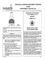 Preview for 1 page of Superb CHBR-16-3 Installation Instructions And Owner'S Manual