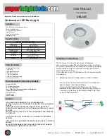 Preview for 1 page of superbrightleds UBL 60 Series User Manual