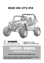 Supercheap Auto RIDE ON UTV-MX Owner'S Manual preview