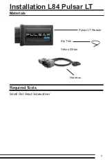 Preview for 7 page of Superchips L84 Pulsar LT User Manual