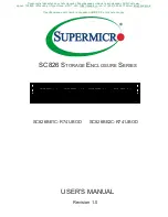 Preview for 1 page of Supercmicro SC826 series User Manual