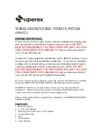 Preview for 1 page of Superex 99-521 Manual