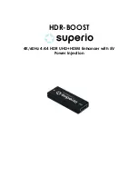 Superio HDR-BOOST Operation Manual preview