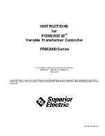 Preview for 1 page of Superior Electric FRM2000-1 Instructions Manual