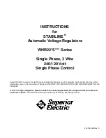 Superior Electric STABILINE WHR22 Series Instructions Manual предпросмотр