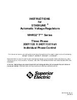 Superior Electric STABILINE WHR32 Series Instructions Manual предпросмотр