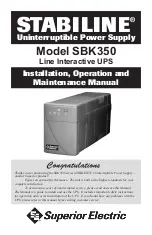 Superior Electric STABILINE Installation, Operation And Maintenance Manual preview