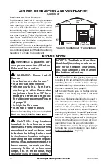 Предварительный просмотр 10 страницы Superior Fireplaces P127026-01 Installation And Operation Instruction Manual