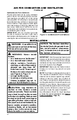 Preview for 10 page of Superior Fireplaces VRT4536WH Installation And Operation Instruction Manual