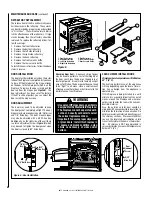 Предварительный просмотр 8 страницы Superior Fireplaces WCT6920 Installation And Operation Instruction Manual