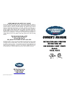 Предварительный просмотр 1 страницы superior pump 92570 Owner'S Manual